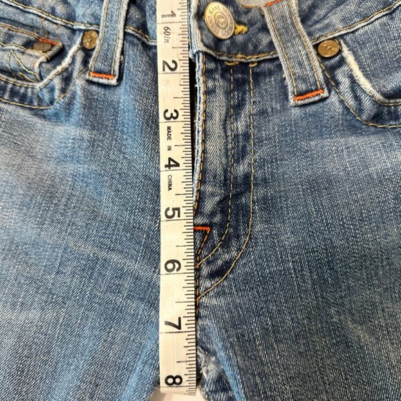 True Religion Women's Size 30 Blue Denim Stretch Slim Flare Jeans USA Made - Picture 16 of 16